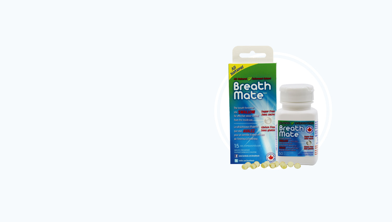 Breathmate bottle and blister pack products bundled